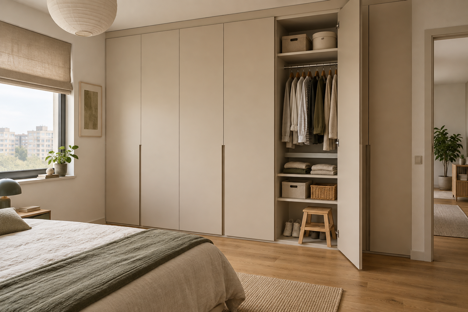 Dulap până la tavan: măsurători, acces și montaj într-un apartament